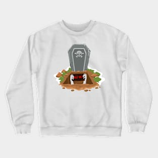 Halloween with grave illustration Crewneck Sweatshirt